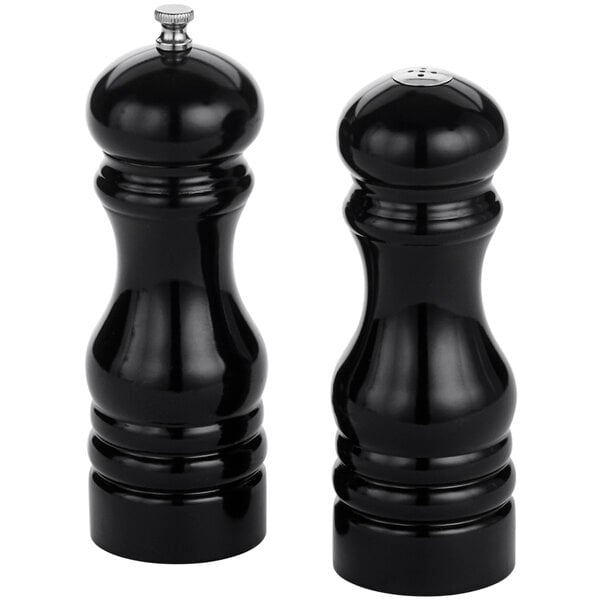 American Metalcraft" Wood Finish Salt & Pepper Mill – item 124PMSBL62
