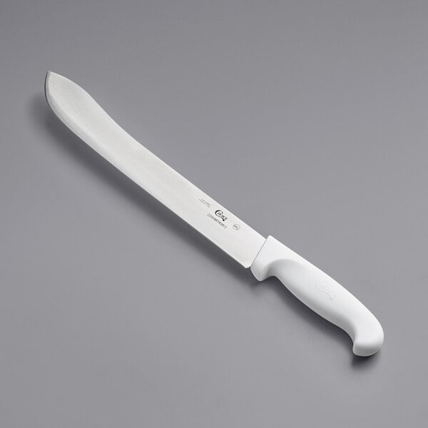 Choice 12" Butcher Knife w/ White Handle – item 220KWBTRSM12
