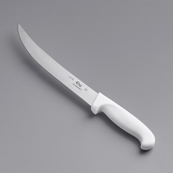 Choice 10" Breaking Knife w/ White Handle – item 220KWBRKSM10