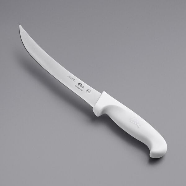 Choice 8" Breaking Knife w/ White Handle – item 220KWBRKSM8