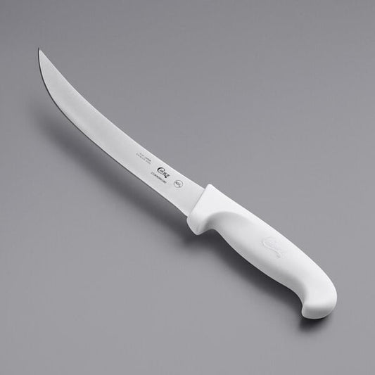 Choice 8" Breaking Knife w/ White Handle – item 220KWBRKSM8