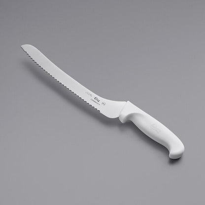 Choice 10" Serrated Offset Bread Knife w/ White Handle – item 220KWBRDOF10