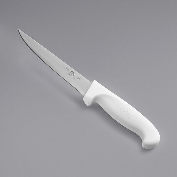 Choice 6" Smooth Utility Knife w/ White Handle – item 220KWUTLYSM6
