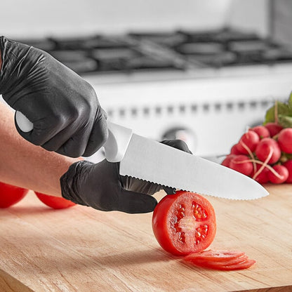 Choice 8" Serrated Chef Knife w/ White Handle – item 220KWCHEFSR8 image 2