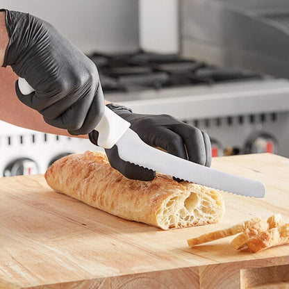 Choice 8" Serrated Offset Bread Knife w/ White Handle – item 220KWBRDOFF8 image 2
