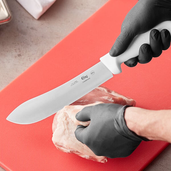 Choice 8" Butcher Knife w/ White Handle – item 220KWBTCHR8 image 2