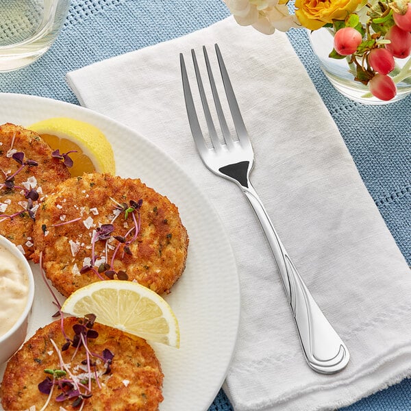 Acopa Swirl 7 5/8" X-Heavy Dinner Fork – item 267990805 image 2
