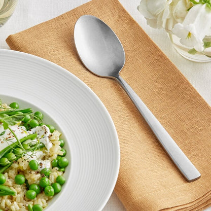 Acopa Petra 7 5/8" Distressed X-Heavy Dinner / Dessert Spoon – item 267870803 image 2