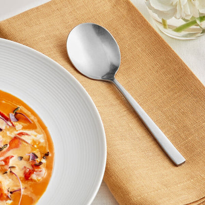 Acopa Petra 5 7/8" Distressed X-Heavy Bouillon Spoon – item 267870802 image 2