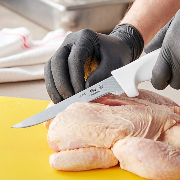 Choice 6" Narrow Flexible Boning Knife w/ White Handle – item 220KWBNNRFX6 image 2