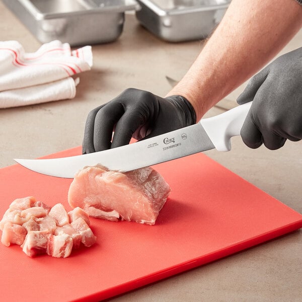 Choice 10" Breaking Knife w/ White Handle – item 220KWBRKSM10 image 2