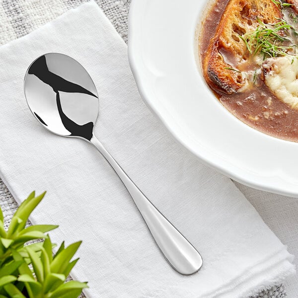 Acopa Brigitte 6 11/16" X-Heavy Bouillon Spoon – item 267720802 image 2