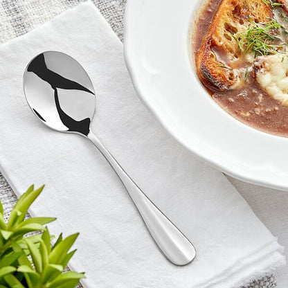 Acopa Brigitte 6 11/16" X-Heavy Bouillon Spoon – item 267720802 image 2