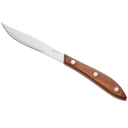 Acopa 4 1/4" Steak Knife w/ Pakkawood Euro Handle – item 26730402