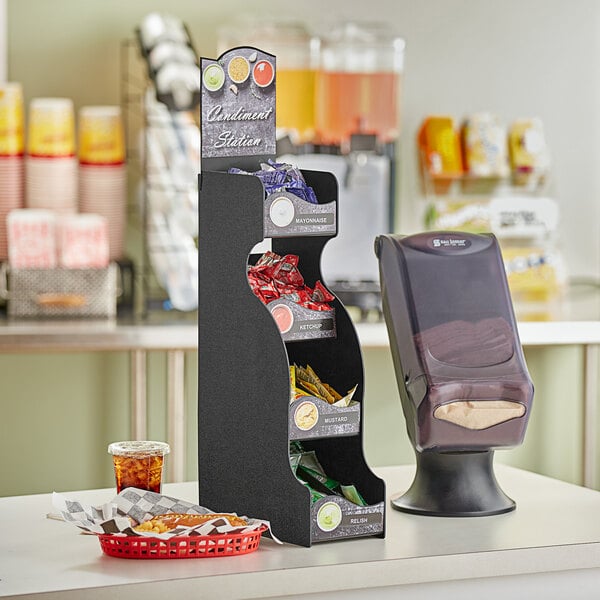 Serv Condiment Organizer w/ Header Decals - 5 1/8" x 11 7/8" – item 651CNOPLT4 image 2