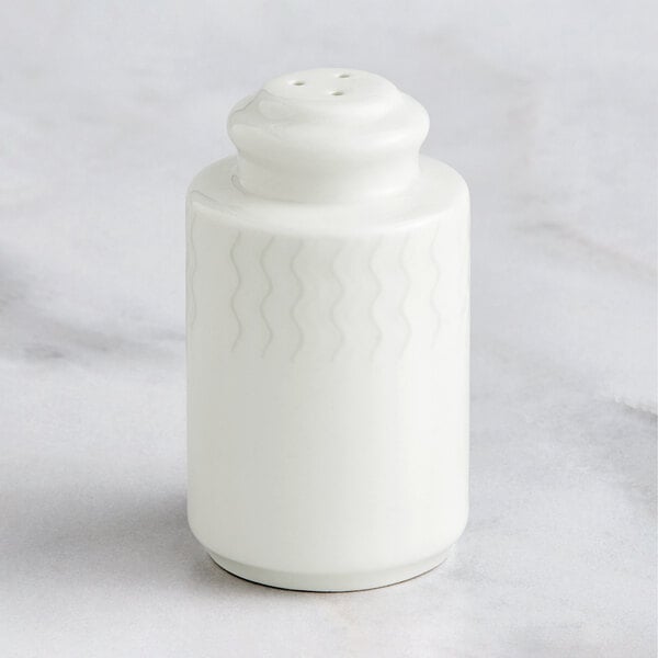 RAK Leon 3 15/16" Ivory Embossed Salt Shaker – item 772BASS01D1