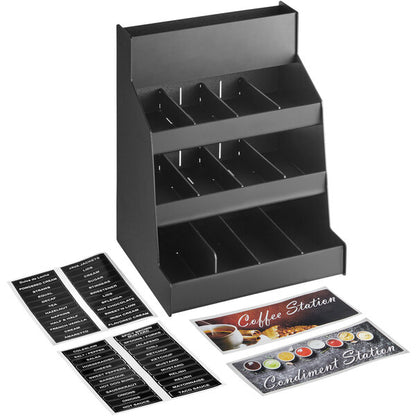 ServSense Condiment Organizer w/ Header Decals - 16" x 14" – item 651CNOPLDG12