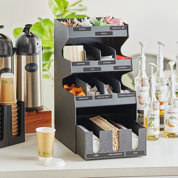 ServSense Condiment Organizer w/ Bottom Drawer - 12" x 12" – item 651CNOPLT9 image 2