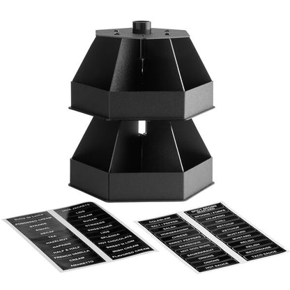 ServSense Black 12-Section Lazy Susan Condiment Organizer – item 651CNOPLLZKT
