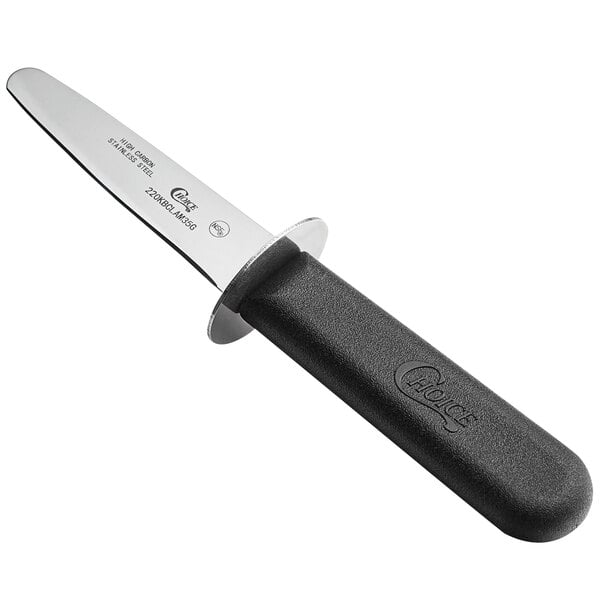 Choice 3 1/4" Clam Knife w/ Guard & Black Handle – item 220KBCLAM35G
