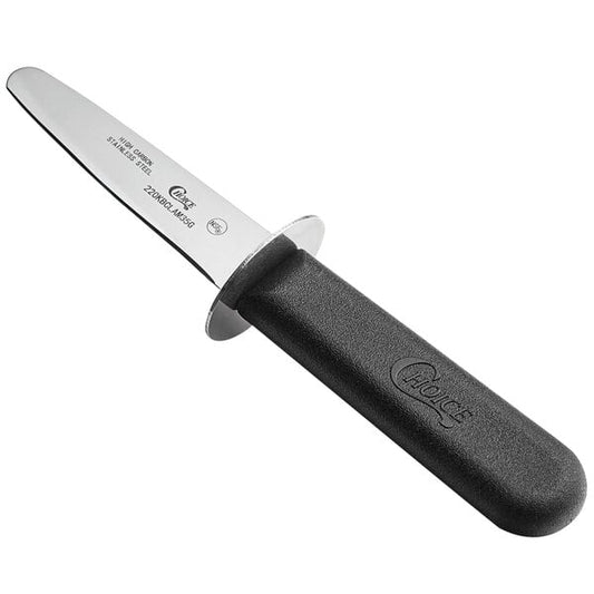 Choice 3 1/4" Clam Knife w/ Guard & Black Handle – item 220KBCLAM35G