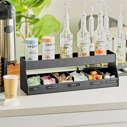 ServSense Black 6-Section Condiment Organizer – item 651CNOPLHS6 image 2
