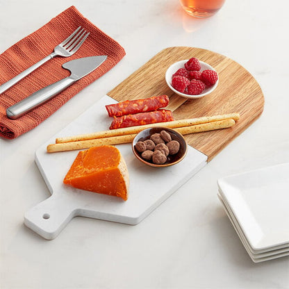 Acopa 14" x 7" Acacia Wood and Serving Board w/ Handle – item 303SBMW167