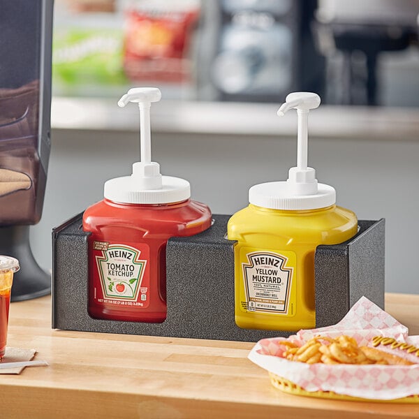 ServSense Black 2-Section Condiment Pump Condiment Organizer – item 651CNOPLKT2 image 2