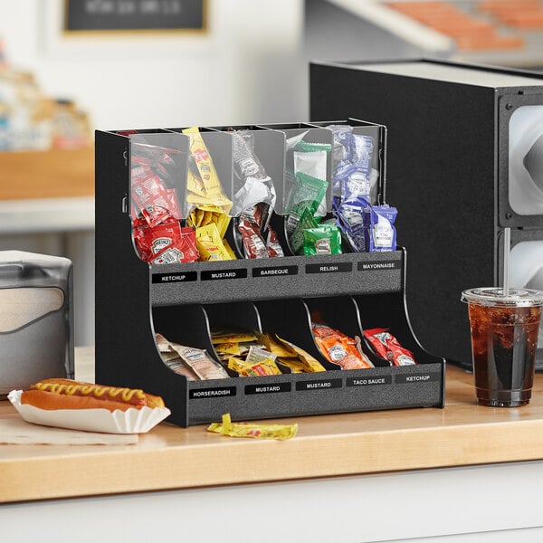 ServSense 10-Section Condiment Organizer - 12 1/2" x 9" – item 651CNOPLMG5 image 2