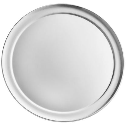 Choice 12" Aluminum Tray / Serving Platter w/ Wide Rim – item 407ALWPLTR12
