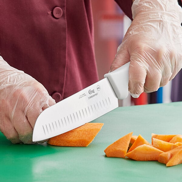 Choice 7" Santoku Knife w/ Granton Edge & Handle – item 220KWSANTKU7 image 2