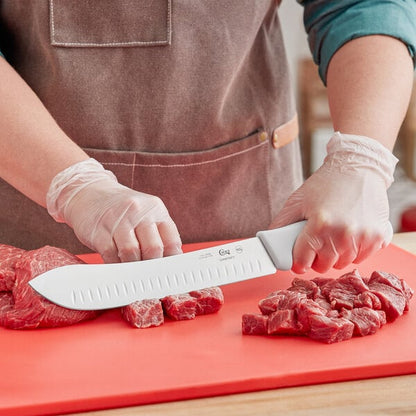 Choice 10" Granton Edge Butcher Knife w/ White Handle – item 220KWBTRGE10 image 2