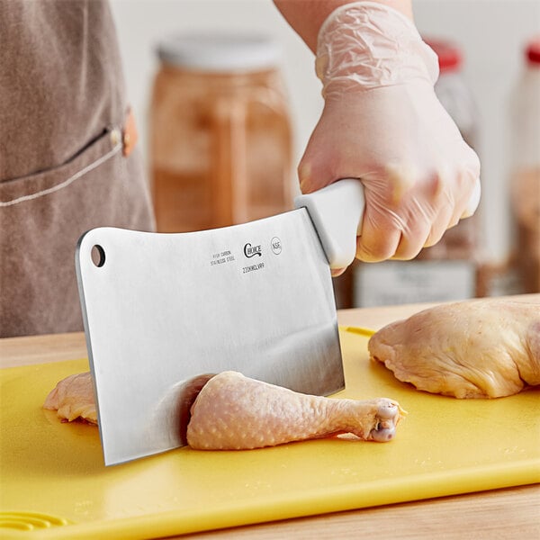 Choice 9" Cleaver w/ White Handle – item 220KWCLVR9 image 2