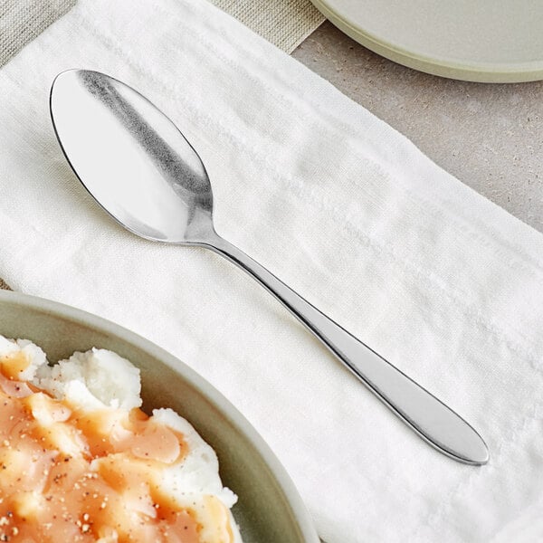 Acopa Pangea 7 1/8" Distressed Dinner / Dessert Spoon – item 267880803 image 2