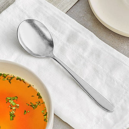 Acopa Pangea 6 3/4" Distressed X-Heavy Bouillon Spoon – item 267880802 image 2