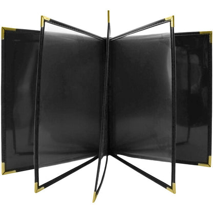 H. Risch, Inc. LTH-PKT-8V Tuxedo Leather 4 1/4" Menu Cover – item 759LTHDP8V41 image 2