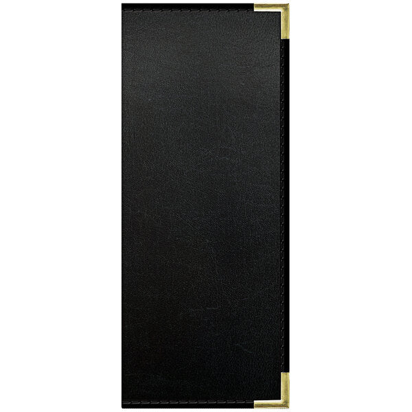 H. Risch, Inc. LTH-PKT-8V Tuxedo Leather 4 1/4" Menu Cover – item 759LTHDP8V41