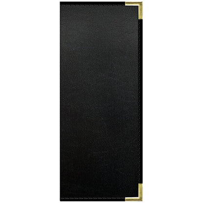 H. Risch, Inc. LTH-PKT-8V Tuxedo Leather 4 1/4" Menu Cover – item 759LTHDP8V41
