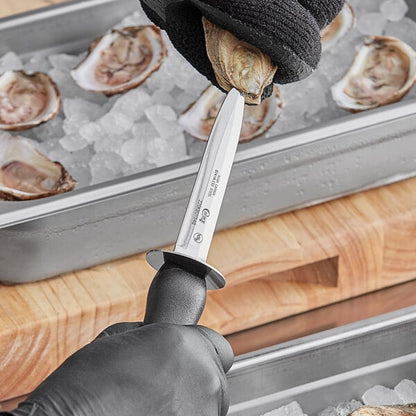 Choice 4" Oyster Knife w/ Guard & Black Hourglass Handle – item 220KBOYS4G image 2