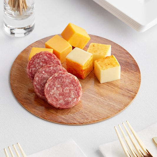 85CaseEnjay 6" Round Marble / Wood Laminated Serving Board – item 1296RPWM