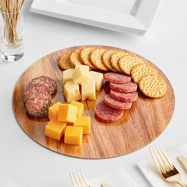 85CaseEnjay 10" Round Marble / Wood Laminated Serving Board – item 12910RRWM
