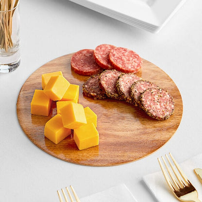 85CaseEnjay 8" Round Marble / Wood Laminated Serving Board – item 1298RPWM