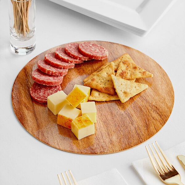85CaseEnjay 9" Round Marble / Wood Laminated Serving Board – item 1299RPWM