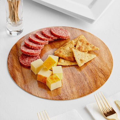 85CaseEnjay 9" Round Marble / Wood Laminated Serving Board – item 1299RPWM