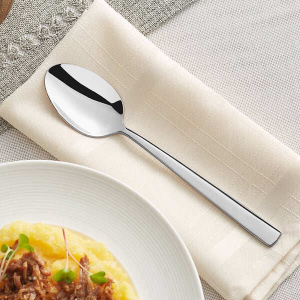 Acopa Penn Square 7 5/8" Heavy Dinner / Dessert Spoon – item 267380003 image 2