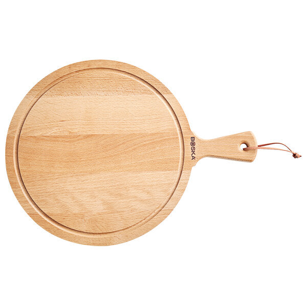 Boska Friends 13" Large Round Beech Serving Board w/ Handle – item 654358122 image 2