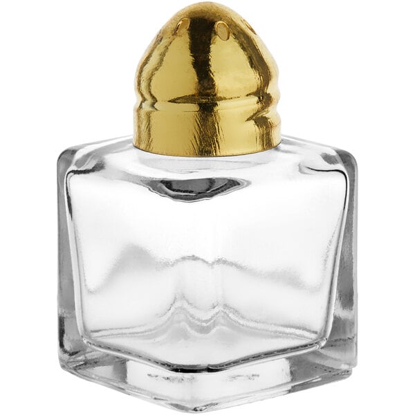 Choice 0.5 oz. Mini Salt & Pepper Shaker w/ Gold Top – item 176GL5GDSP
