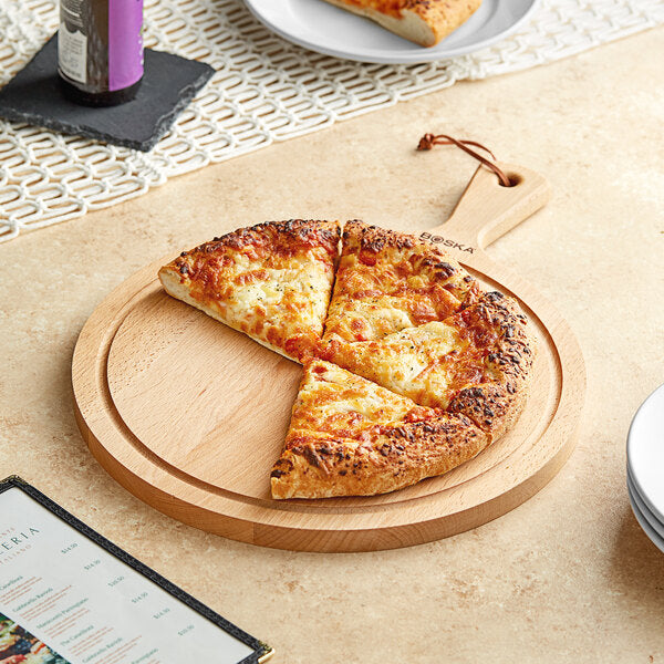 Boska Friends 13" Large Round Beech Serving Board w/ Handle – item 654358122
