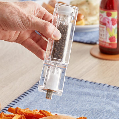 Choice 7" Acrylic Salt Shaker / Pepper Mill Combo – item 176ACRSP image 2