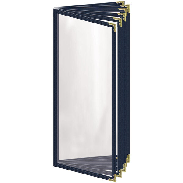 H. Menu Cover w/ Gold Decorative Corners and Gloss Finish – item 759T127AG41